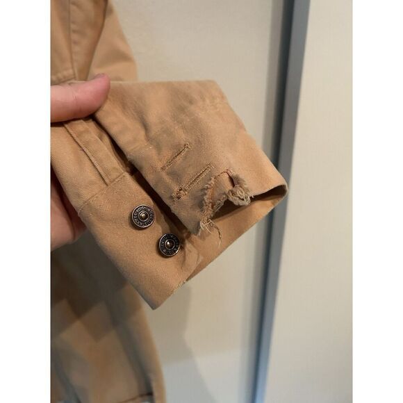 Vintage Levi’s Men’s Large Made In USA Shirt Jacket Khaki Tan - Picture 6 of 10